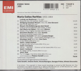 Maria Callas: Rarities CD (Käyt)