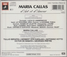 Maria Callas: D'art Et D'amour CD (Käyt)