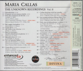 Maria Callas: The Unknown Recordings Vol. II. CD/CD ROM (Käyt)