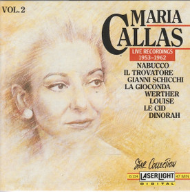 Maria Callas: Vol. 2 (Live Recordings 1953 - 1962) CD (Käyt)