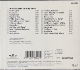Mario Lanza: Be My Love CD (Käyt)