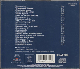 Mario Lanza / Constantine Callinicos: Live From London CD (Käyt)