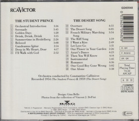 Mario Lanza: The Student Prince & The Desert Song CD (Käyt)
