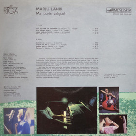 Marju Länik: Ma uurin valgust LP (Käyt)