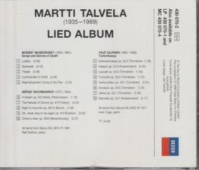 Martti Talvela / Mussorgsky / Rachmaninov / Kilpinen: Lied Album CD