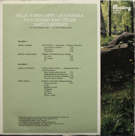 Matti Lehtinen / Pentti Koskimies: Neljä suomalaista laulusarjaa LP