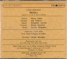 Cherubini / Callas / Vickers / Zaccaria / Rescigno: Medea 2CD (Käyt)