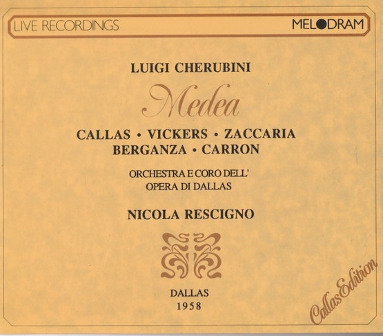 Cherubini / Callas / Vickers / Zaccaria / Rescigno: Medea 2CD (Käyt)
