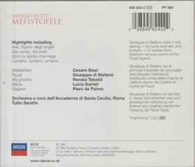 Boito / Tebaldi / Siepi /Serafin: Mefistofele (Great Scenes) CD (Käyt)