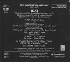 Mendelssohn / Salomaa / Isokoski / Philippe Herreweghe: Elias 2CD Käyt