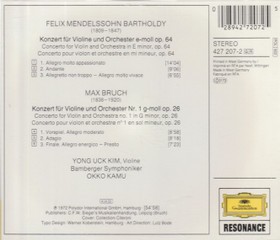 Mendelssohn / Bruch / Yong Uck Kim / Okko Kamu: Violinkonzerte CD Käyt