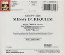Verdi / Caniglia /Stignani / Gigli / Serafin: Messa Da Requiem CD Käyt