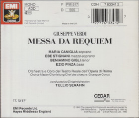 Verdi / Caniglia /Stignani / Gigli / Serafin: Messa Da Requiem CD Käyt