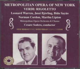 Verdi / Warren / Björling / Sayão /Lipton / Sodero: Rigoletto 2CD Käyt