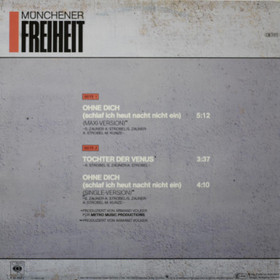 Münchener Freiheit: Ohne Dich (Schlaf' Ich Heut Nacht Nicht Ein) 12