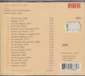 Monica Groop / Rudolf Jansen: Schubert-Lieder CD (Käyt)