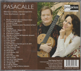 Monica Groop / Timo Korhonen: Pasacalle CD (Käyt)