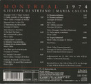Giuseppe di Stefano / Maria Callas: Montreal 1974. CD (Käyt)