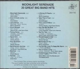 V/A: Moonlight Serenade - 20 Great Big Band Hits CD (Käyt)