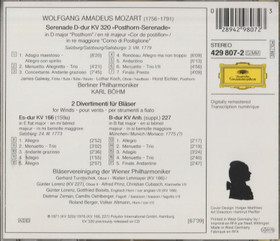 Mozart / Böhm: Posthorn-Serenade / 2 Divertimenti Für Bläser CD (Käyt)