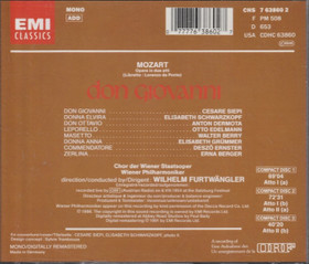 Mozart / Furtwängler: Don Giovanni - Salzburg 6. VIII 1954. 3CD (Käyt)