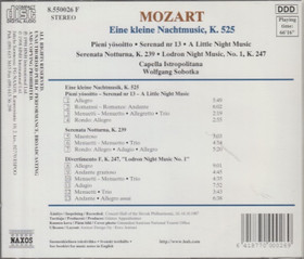Mozart / Capella Istropolitana: Eine Kleine Nachtmusik CD (Käyt)