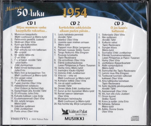 V/A: Muistojen 1950-luku - 1954 (Mint. 3CD)