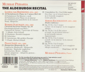 Murray Perahia: The Aldeburgh Recital CD (Käyt)