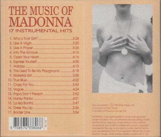 Gary Tesca Orchestra: The Music Of Madonna - 17 Instrumental CD (Käyt)