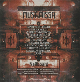 Must Missa: Martyr Of Wrath CD (Käyt. Promo)