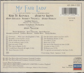 Kiri Te Kanawa / Irons / Gielgud / Mitchell:  My Fair Lady CD (Käyt)