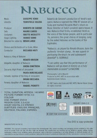 Verdi / Bruson / Dimitrova / Muti: Nabucco DVD (Käyt)
