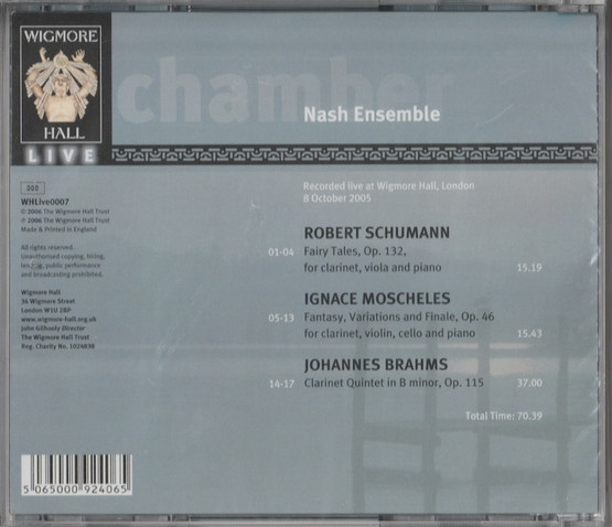 Nash Ensemble: Schumann / Moscheles / Brahms CD (Mint)