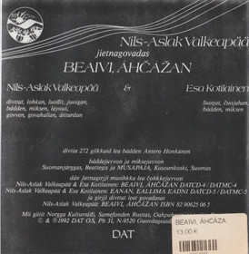 Nils-Aslak Valkeapää: Beaivi, Áhčážan 4MC (Käyt)