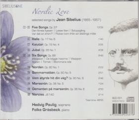 Sibelius / Paulig / Gräsbeck: Norden Love - Songs by Jean Sibelius CD 