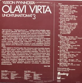 Olavi Virta: Unohtumattomat 3. LP (Käyt)
