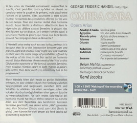 George Frideric Handel / Bejun Mehta/ Rene Jacobs: Ombra Cara CD+DVD