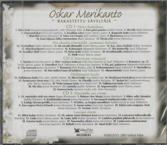 Oskar Merikanto: Rakastettu säveltäjä 3CD (Mint)