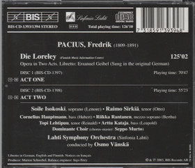 Fredrik Pacius /Lahti Symphony Orchestra /Osmo Vänskä: Die Loreley 2CD