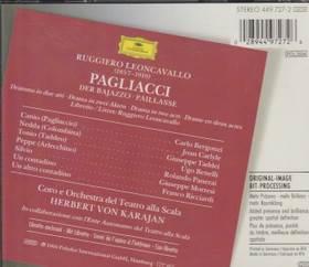 Leoncavallo / Bergonzi / Carlyle / von Karajan: Pagliacci CD (Käyt)