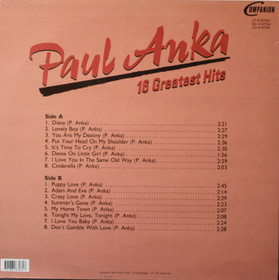Paul Anka: 16 Greatest Hits LP (Käyt)