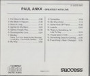 Paul Anka: Greatest Hits - Live CD (Käyt)