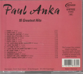 Paul Anka: 16 Greatest Hits CD (Käyt)