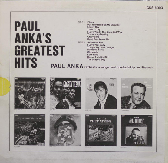 Paul Anka: Paul Anka's Greatest Hits LP (Käyt)