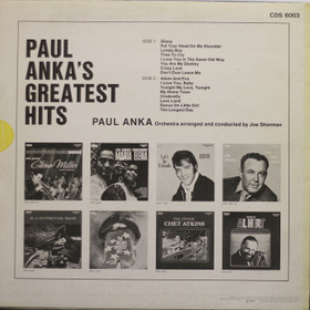 Paul Anka: Paul Anka's Greatest Hits LP (Käyt)