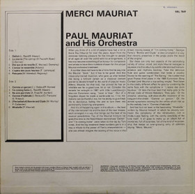 Paul Mauriat And His Orchestra: Merci Mauriat LP (Käyt)