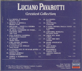 Luciano Pavarotti: Greatest Collection CD (Käyt. FIN)