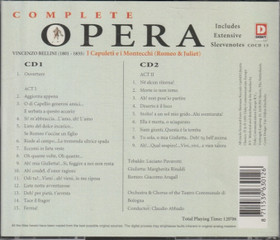 Bellini / Pavarotti / Rinaldi / Abbado: I Capuleti e i Montecchi 2CD 