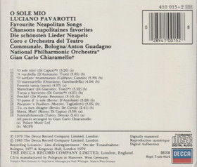 Luciano Pavarotti: O Sole Mio Favourite Neapolitan Songs CD (Käyt)