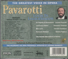 Donizetti / Pavarotti /Giulini: Lucia di Lammermoor Highlights CD Käyt